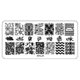 Kimcci 1Pcs 12*6cm XY-L Series Nail Art Stamping Plate DIY Image Manicure Plastic Templates Stencils Salon Beauty Polish Tools