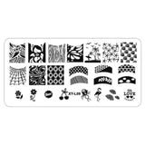 Kimcci 1Pcs 12*6cm XY-L Series Nail Art Stamping Plate DIY Image Manicure Plastic Templates Stencils Salon Beauty Polish Tools