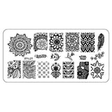 Kimcci 1Pcs 12*6cm XY-L Series Nail Art Stamping Plate DIY Image Manicure Plastic Templates Stencils Salon Beauty Polish Tools