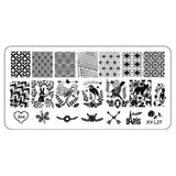 Kimcci 1Pcs 12*6cm XY-L Series Nail Art Stamping Plate DIY Image Manicure Plastic Templates Stencils Salon Beauty Polish Tools