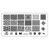 Kimcci 1Pcs 12*6cm XY-L Series Nail Art Stamping Plate DIY Image Manicure Plastic Templates Stencils Salon Beauty Polish Tools