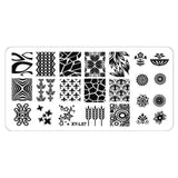 Kimcci 1Pcs 12*6cm XY-L Series Nail Art Stamping Plate DIY Image Manicure Plastic Templates Stencils Salon Beauty Polish Tools