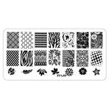 Kimcci 1Pcs 12*6cm XY-L Series Nail Art Stamping Plate DIY Image Manicure Plastic Templates Stencils Salon Beauty Polish Tools