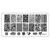 Kimcci 1Pcs 12*6cm XY-L Series Nail Art Stamping Plate DIY Image Manicure Plastic Templates Stencils Salon Beauty Polish Tools