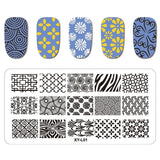 Kimcci 1Pcs 12*6cm XY-L Series Nail Art Stamping Plate DIY Image Manicure Plastic Templates Stencils Salon Beauty Polish Tools