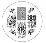 Kimcci 1pc Christmas Style Nail Art Stamping Plates Fashion Design DIY 3D Image Round Templates Stencils Manicure Tools MakeuP