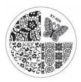 Kimcci 1pc Christmas Style Nail Art Stamping Plates Fashion Design DIY 3D Image Round Templates Stencils Manicure Tools MakeuP