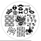 Kimcci 1pc New Year Image Nail Art Stamping Plate Fashion Plastic Stencil DIY 3D Templates Polish Beauty Manicure Makeup Tools