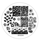 Kimcci 1pc New Year Image Nail Art Stamping Plate Fashion Plastic Stencil DIY 3D Templates Polish Beauty Manicure Makeup Tools