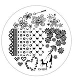 Kimcci 1pc New Year Image Nail Art Stamping Plate Fashion Plastic Stencil DIY 3D Templates Polish Beauty Manicure Makeup Tools