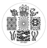 Kimcci 1pc New Year Image Nail Art Stamping Plate Fashion Plastic Stencil DIY 3D Templates Polish Beauty Manicure Makeup Tools