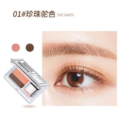 LAIKOU Double Color Eye Shadow Makeup Palette Glitter Palette Eyeshadow Pallete Waterproof Glitter Eyeshadow Shimmer Cosmetics
