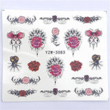 LCJ 1 PC Black Necklace Jewelry Design For Nail Art Watermark Tattoo Decorations Nail Sticker Water Transfer Decals Decoration