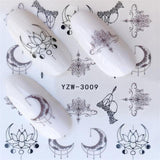 LCJ 1 PC Black Necklace Jewelry Design For Nail Art Watermark Tattoo Decorations Nail Sticker Water Transfer Decals Decoration