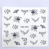 LCJ 1 PC Black Necklace Jewelry Design For Nail Art Watermark Tattoo Decorations Nail Sticker Water Transfer Decals Decoration