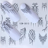 LCJ 1 PC Black Necklace Jewelry Design For Nail Art Watermark Tattoo Decorations Nail Sticker Water Transfer Decals Decoration