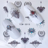 LCJ 1 PC Black Necklace Jewelry Design For Nail Art Watermark Tattoo Decorations Nail Sticker Water Transfer Decals Decoration