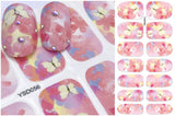 LCJ 1 sheet Full Nail Water Decals Starry sky Pattern Transfer Sticker Nail Art Stickers