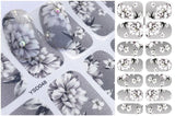 LCJ 1 sheet Full Nail Water Decals Starry sky Pattern Transfer Sticker Nail Art Stickers