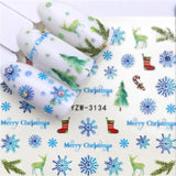 LCJ 1PC Nail Stickers Water Decal Animal Flower Plant Pattern 3D Manicure Sticker Nail Art Decoration