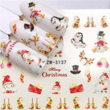 LCJ 1PC Nail Stickers Water Decal Animal Flower Plant Pattern 3D Manicure Sticker Nail Art Decoration
