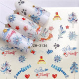 LCJ 1PC Nail Stickers Water Decal Animal Flower Plant Pattern 3D Manicure Sticker Nail Art Decoration