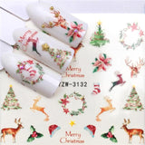 LCJ 1PC Nail Stickers Water Decal Animal Flower Plant Pattern 3D Manicure Sticker Nail Art Decoration