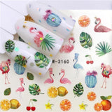 LCJ 1PC Nail Stickers Water Decal Animal Flower Plant Pattern 3D Manicure Sticker Nail Art Decoration