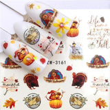 LCJ 1PC Nail Stickers Water Decal Animal Flower Plant Pattern 3D Manicure Sticker Nail Art Decoration
