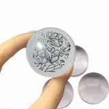 LCJ 2019 Unique New Hot Design Pure Clear Jelly Silicone Nail Art Stamper Head Transparent 2.8cm Nail Stamp Stamping Tools