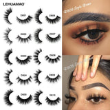 LEHUAMAO Mink Eyelashes 3D Mink Lashes Thick HandMade Full Strip Lashes Cruelty Free Mink Lashes 13 Style False Eyelashes Makeup