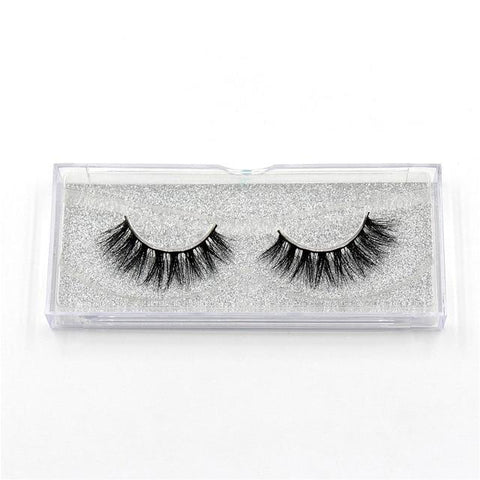 LEHUAMAO Mink Lashes 3D Mink False Eyelashes Long Lasting Lashes Natural Lightweight Mink Eyelashes Glitter Packaging New 1 Pair