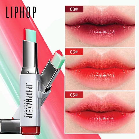LIPHOP Brand Moisturizer lipstick makeup beauty gradient color Korean style Two color tint lip stick lasting waterproof lip balm