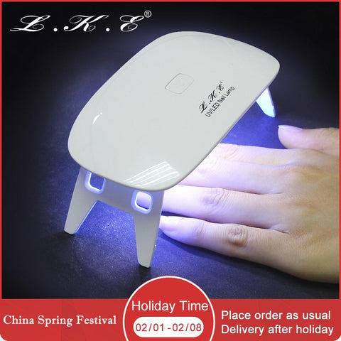 LKE 12W Nail Dryer LED UV Lamp Micro USB Gel Varnish Curing Machine For Home Use Nail Art Tools Nail For Lamps