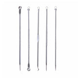 LNRRABC 5PCS/set Hot High Quality Acne Pin Blackhead Extractor Pimple Remover Comedo Cleanser Kit Skin Care Tools