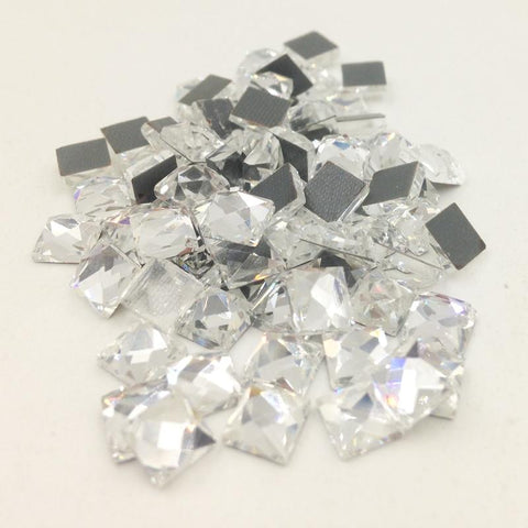 LNRRABC New 100 piece/lot Square Strass Stones  Rhinestones Diamond Sewing Beads for Wedding Dress Nail Art Not Hot Fix