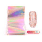 Laser Matte Rose Gold Nail Transfer Foils Decorations Nail Art Polish Wraps Decals DIY Nail Beauty Stickers Accessories 4*100cm