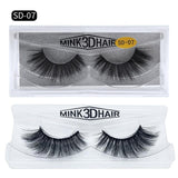 Lash Mink Eyelashes 3D Mink Hair Lashes Wholesale Real Mink Fur Handmade Crossing Lashes Thick Lash Makeup 13 Styles 1 Pair