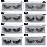 Lash Mink Eyelashes 3D Mink Hair Lashes Wholesale Real Mink Fur Handmade Crossing Lashes Thick Lash Makeup 13 Styles 1 Pair