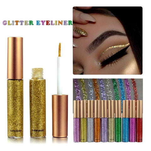 Learnever 1pcs Eyeliner Glitter Nude Maquiagem Bottle Eyeshadow Liquid Make Up Long Lasting Beauty Eyeshadow Pallete Shining 5g