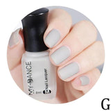 Learnever Matte Nail Polish Mirror Long Lasting Nail Art Varnish Dull 11 Colors 6ml quick dry Satin Frosted bottle Nail Gel new