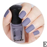 Learnever Matte Nail Polish Mirror Long Lasting Nail Art Varnish Dull 11 Colors 6ml quick dry Satin Frosted bottle Nail Gel new