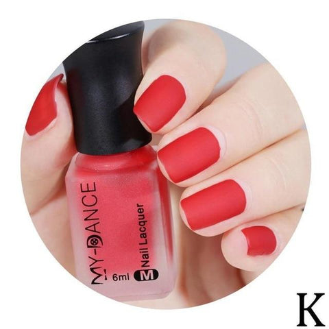 Learnever Matte Nail Polish Mirror Long Lasting Nail Art Varnish Dull 11 Colors 6ml quick dry Satin Frosted bottle Nail Gel new