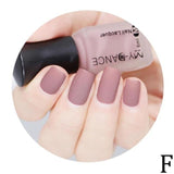 Learnever Matte Nail Polish Mirror Long Lasting Nail Art Varnish Dull 11 Colors 6ml quick dry Satin Frosted bottle Nail Gel new