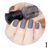 Learnever Matte Nail Polish Mirror Long Lasting Nail Art Varnish Dull 11 Colors 6ml quick dry Satin Frosted bottle Nail Gel new