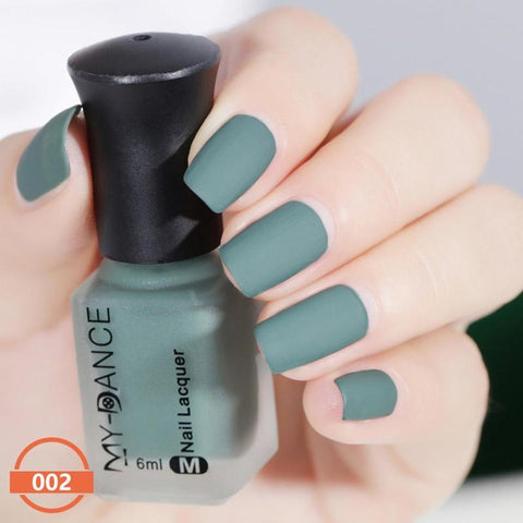 Learnever Matte Nail Polish Mirror Long Lasting Nail Art Varnish Dull 11 Colors 6ml quick dry Satin Frosted bottle Nail Gel new