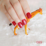 Light Pink Candy Fake Nails Short Round Soft Pre-designed Nail Tips Concise Manicure Accessories Easy DIY Salon Products P01