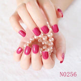Light Pink Candy Fake Nails Short Round Soft Pre-designed Nail Tips Concise Manicure Accessories Easy DIY Salon Products P01