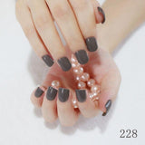 Light Pink Candy Fake Nails Short Round Soft Pre-designed Nail Tips Concise Manicure Accessories Easy DIY Salon Products P01