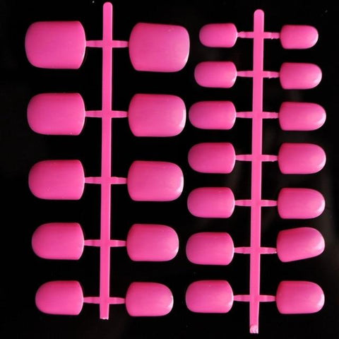 Light Pink Candy Fake Nails Short Round Soft Pre-designed Nail Tips Concise Manicure Accessories Easy DIY Salon Products P01
